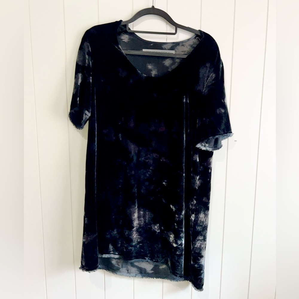 Raquel Allegra dress Tye Dye  short sleeves size 2 black green